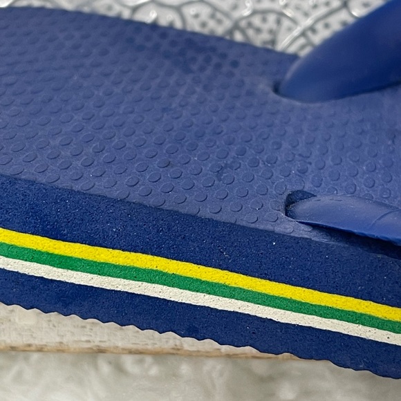 Havaianas Brazil Flip Flops Midnight Blue NWOT Size 37-38 - Picture 4 of 6